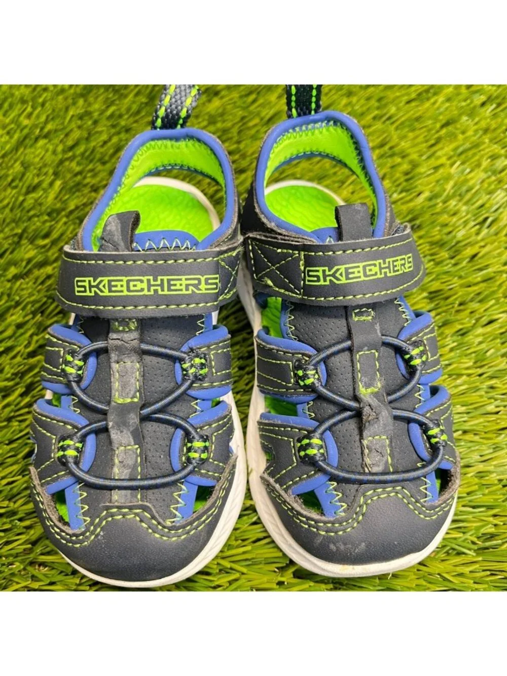 Skechers C-Flex Sandal 2.0 Heat Blast Baby Size 7C Black Walking Outdoor Sandals